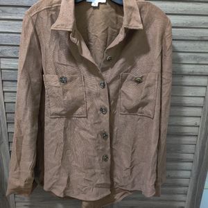 Faulux brown button-up
